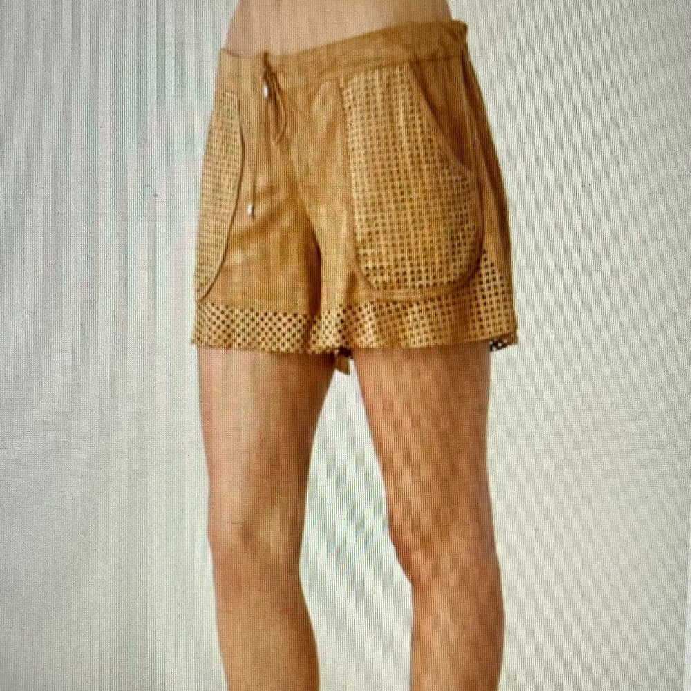 Hale Bob "LIBERTY GARDEN" ABBI LASERED SUEDE SHORT
